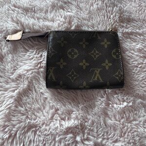 Louis Vuitton Monogram Canvas Pouch in Brown and Tan